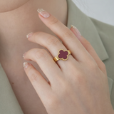 Red Clover Gold  Ring