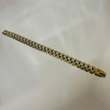 Two-Tone Cuban 9.5mm Bracelet (Gold & Silver)