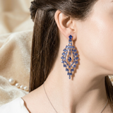 Blue Sapphire Chandelier Earrings