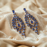 Blue Sapphire Chandelier Earrings