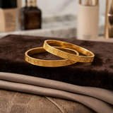 Gold Greek Key Meander Bangles