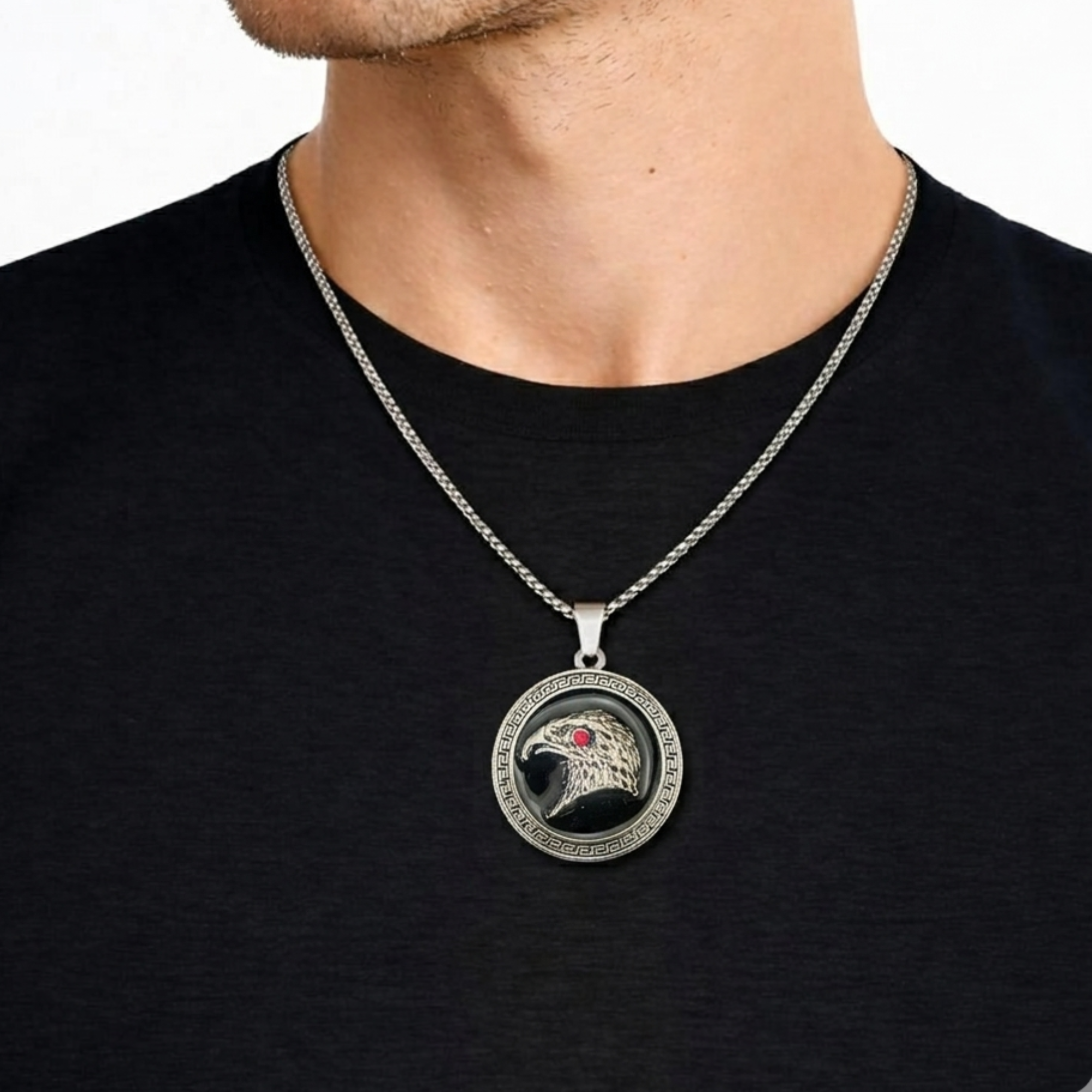 Eagle Medallion Pendant Necklace