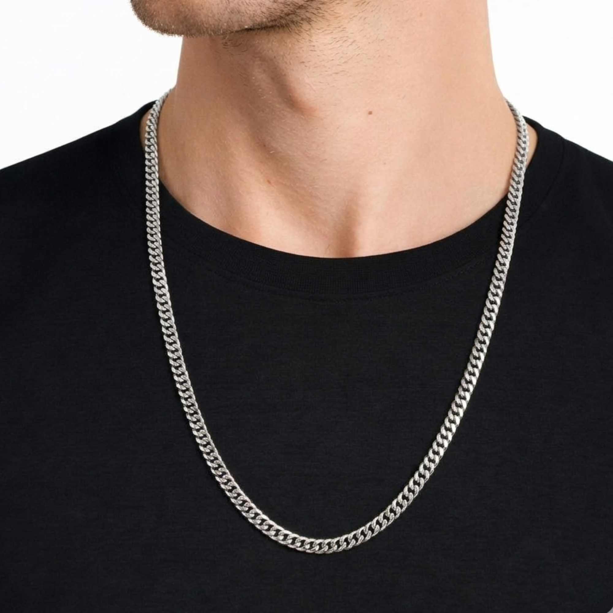Frosted Cuban 3mm Chain