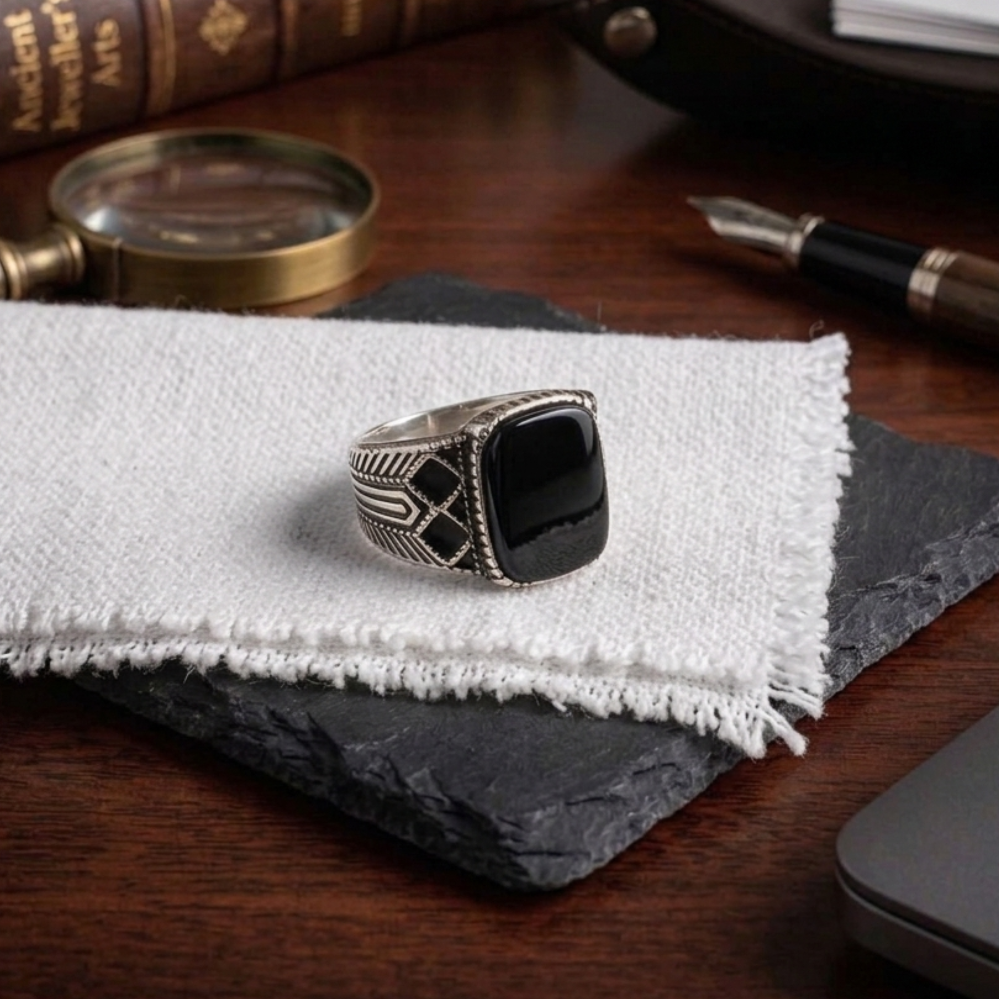 Antique Geometric Signet Ring