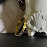 Gold Engraved Bangle Bracelet