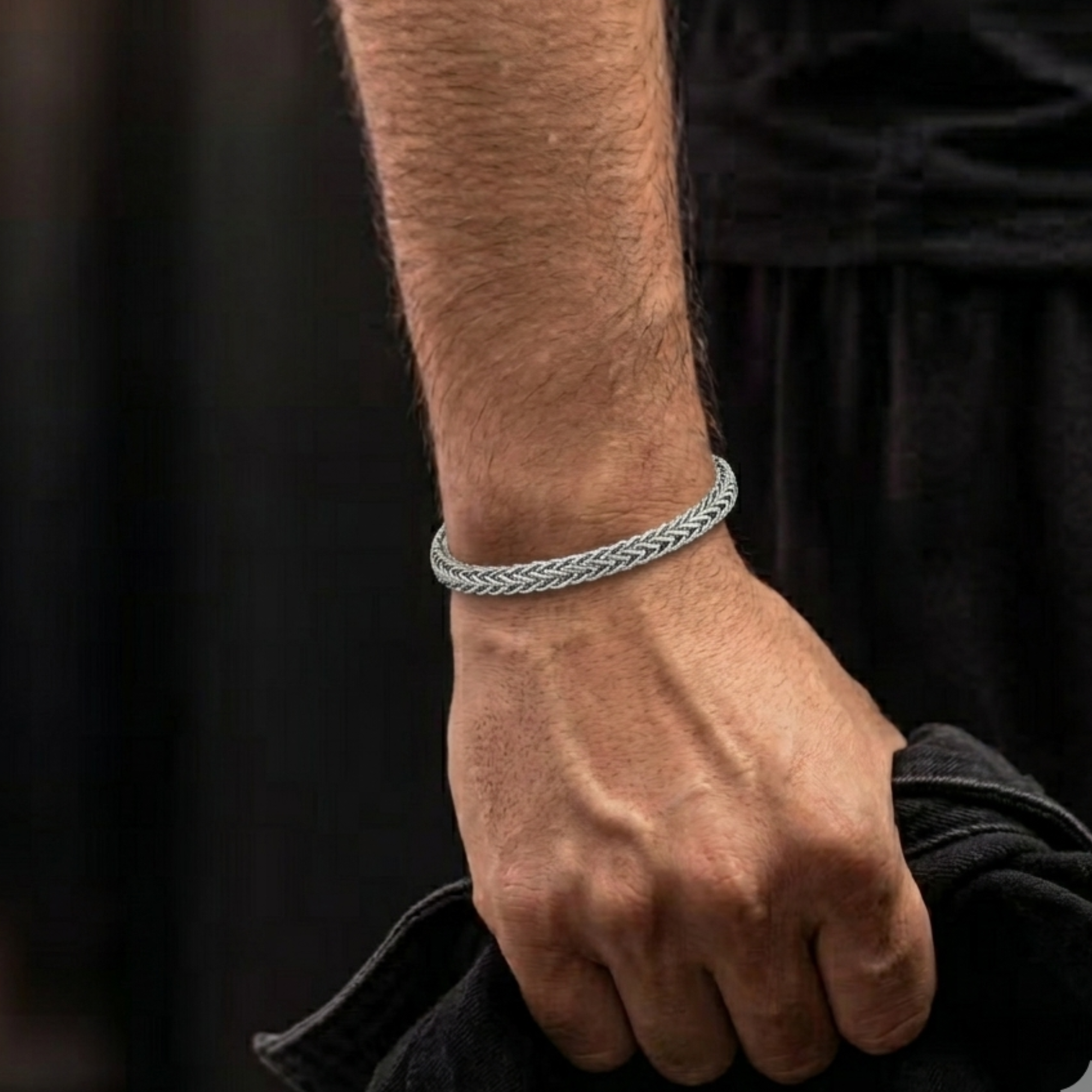 Franco Link Chain Bracelet (Silver)