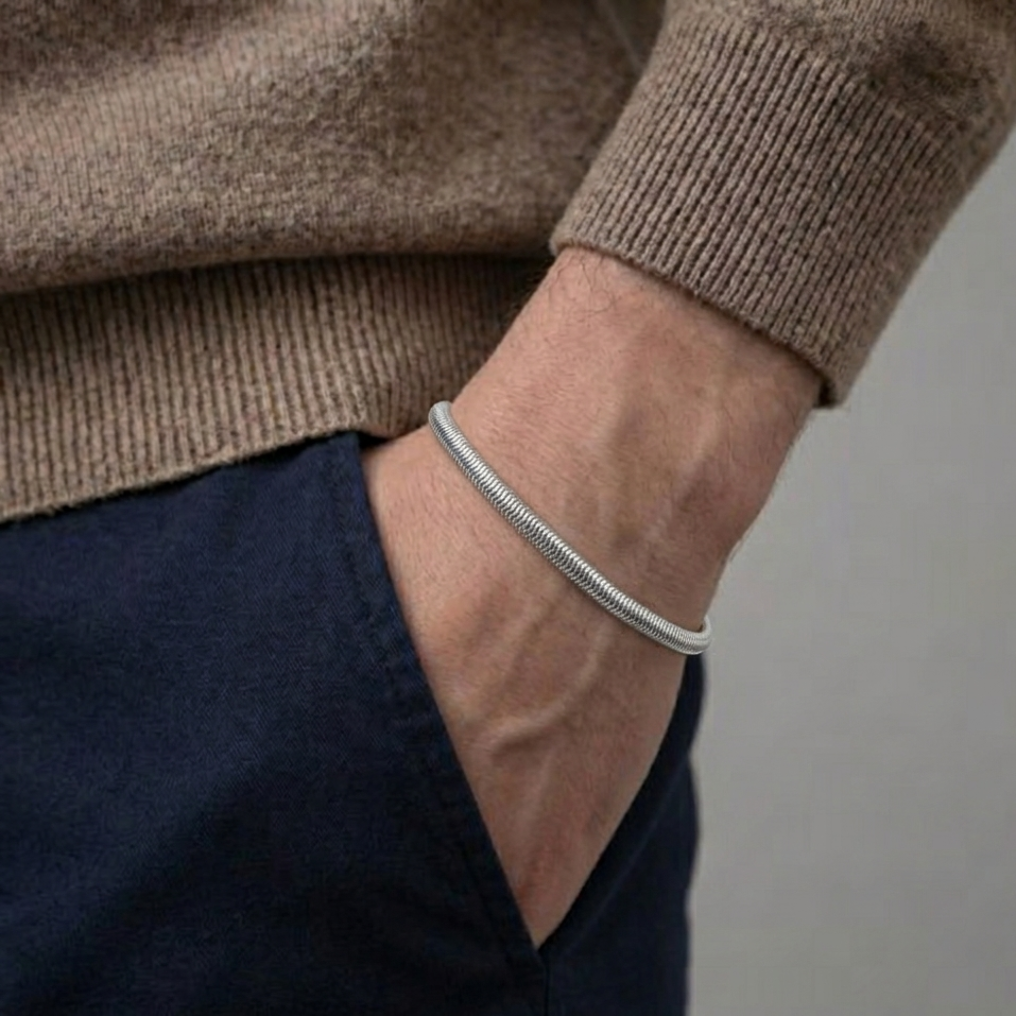 Silver Sleek Snake Chain Bracelet