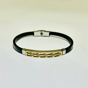 Gold Greek Key Silicone Bracelet