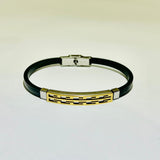 Gold Greek Key Silicone Bracelet