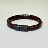 Premium Leather Braided Bracelet - Brown