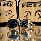 Gold Hexagon Cufflinks – Black Dial
