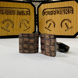Brown Mosaic Square Cufflinks