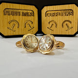 Luxury Gold Watch Dial Cufflinks