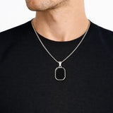 Minimal Black Octagon Pendant