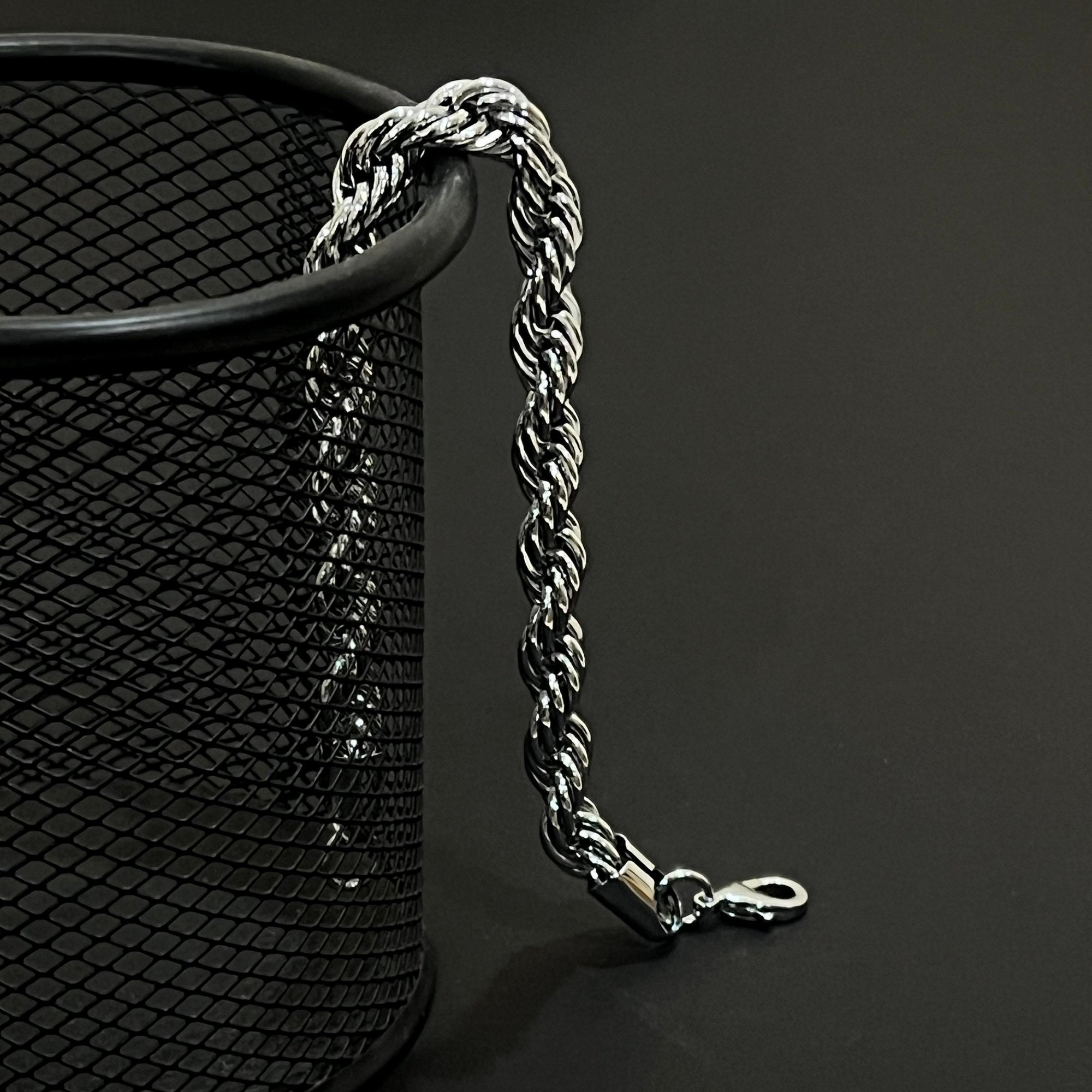 Silver Rope 6mm Bracelet