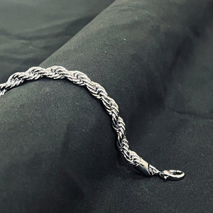 Silver Rope 5mm Bracelet