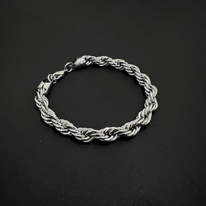Silver Rope 6mm Bracelet
