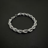 Silver Rope 6mm Bracelet