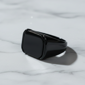Black Onyx Signet Ring