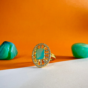 Emerald Green Stone Ring