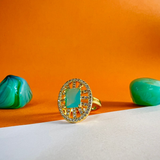 Emerald Green Stone Ring