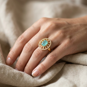 Emerald Green Stone Ring
