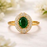 Emerald Green Statement Ring