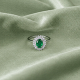 Emerald Green Sunburst Ring