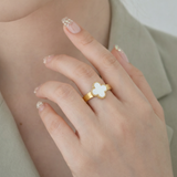 White Clover Gold  Ring